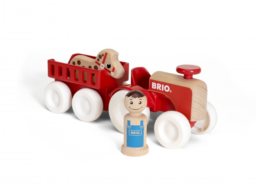 Игровой набор brio мой родной дом, фермерский трактор, 4 элемента, 30х14х10  см, 30265 30265 купить по низкой цене в интернет-магазине МаМаМа.РФ